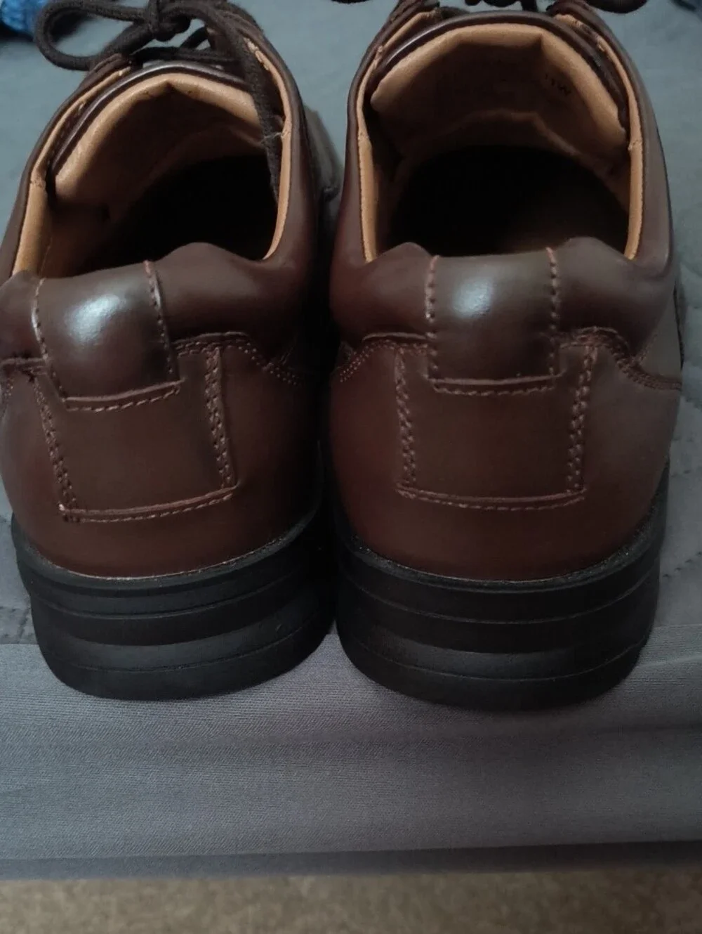 Dockers Dark Brown Leather Slip-On Lace Shoes